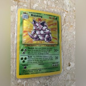 1990’s vintage holo Nidoking Pokémon card 11/102